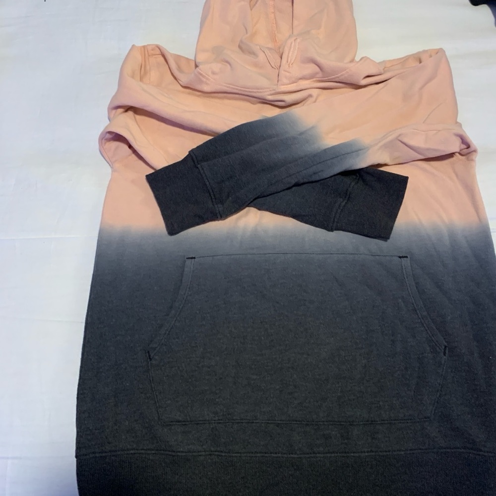 Gradient Pink and Gray Hoodie